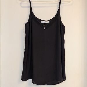 Ricki's Black Camisole with Sheer Panel